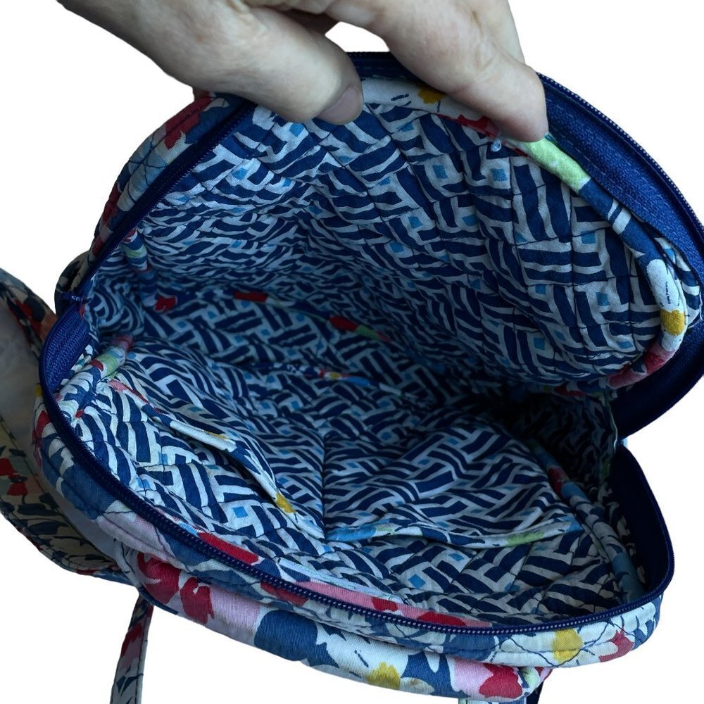 Vera Bradley Quilted Backpack Summer Cottage Retired Print 12 Inch by 10 Inch - Picture 7 of 11